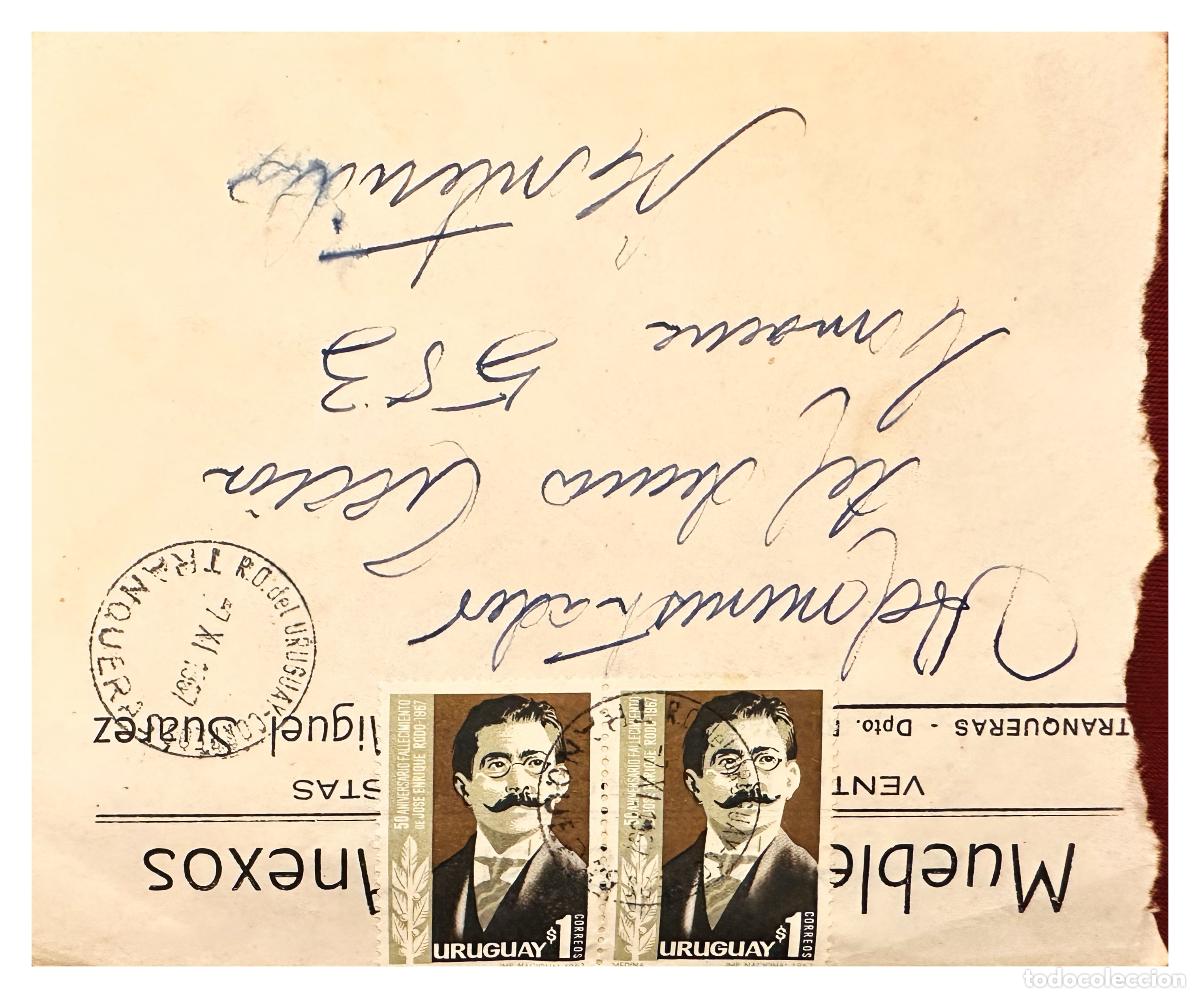 Stamps: CMI) 1967. URUGUAY. DOUBLE ISSUE OF JOSE ENRIQUE RODO PORTRAIT DOMESTIC XF