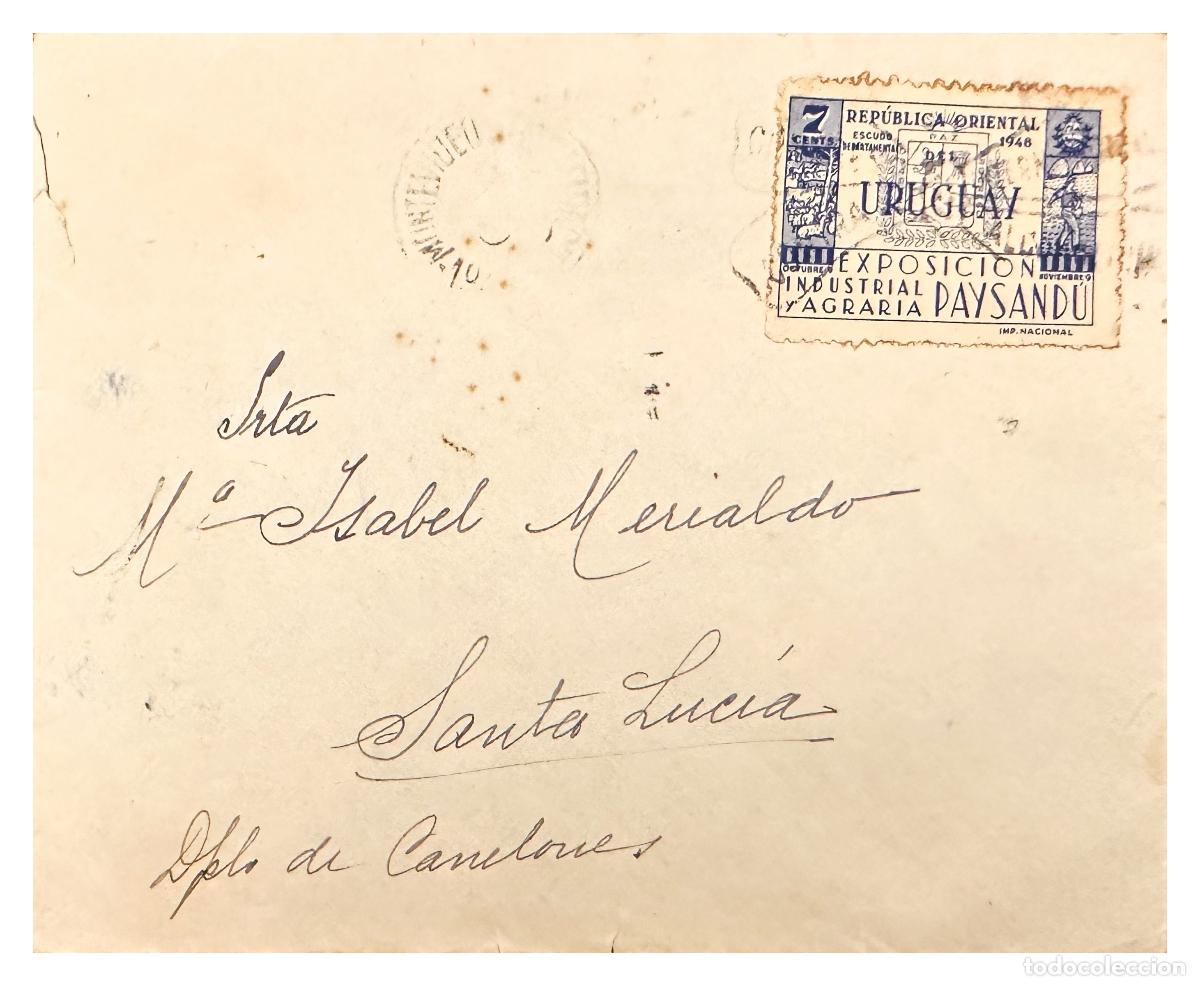 Stamps: CMI) 1948 URUGUAY NATIONAL COAT OF ARMS WITH EXPOSICION PAYSANDU DOMESTIC XF
