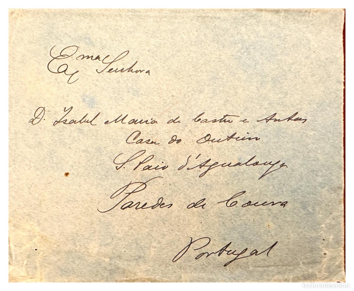 Stamps: CMI) 1918. URUGUAY. POSTAL PIECE BACK SIDE WITH WRITTEN ADDRESS TO PORTUGAL XF