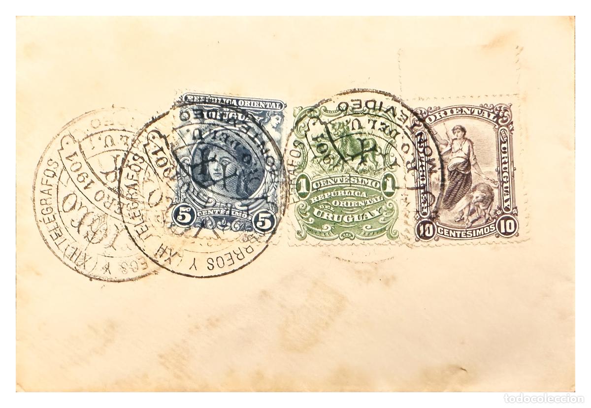 Stamps: CMI) 1901. URUGUAY. ALLEGORICAL FIGURES AND NUMERALS SERIES WITH POSTMARKS XF