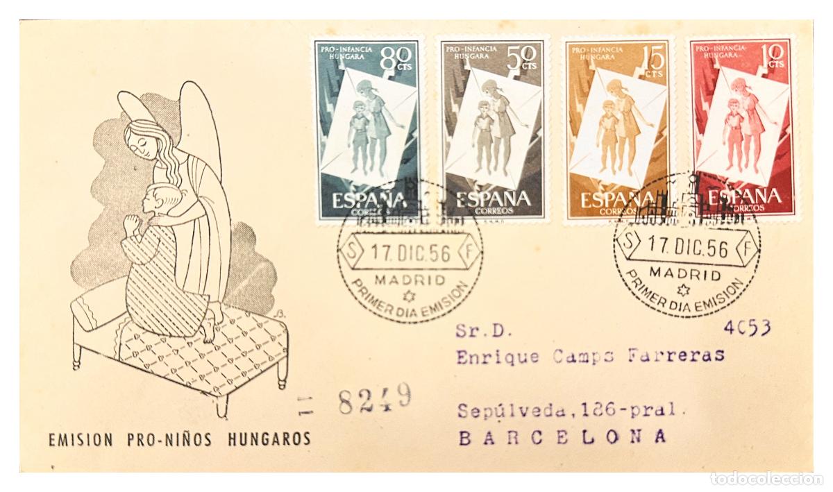 Francobolli: CMI) 1956. SPAIN. FDC. CHILDREN PORTRAITS SERIES PRO NI&Ntilde;OS ISSUE TO SPAIN XF