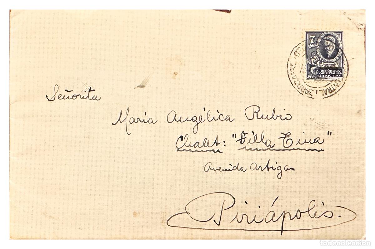 Francobolli: CMI) 1933. URUGUAY. ALLEGORICAL FIGURE WITH NATIONAL SHIELD IN BLUE DOMESTIC XF