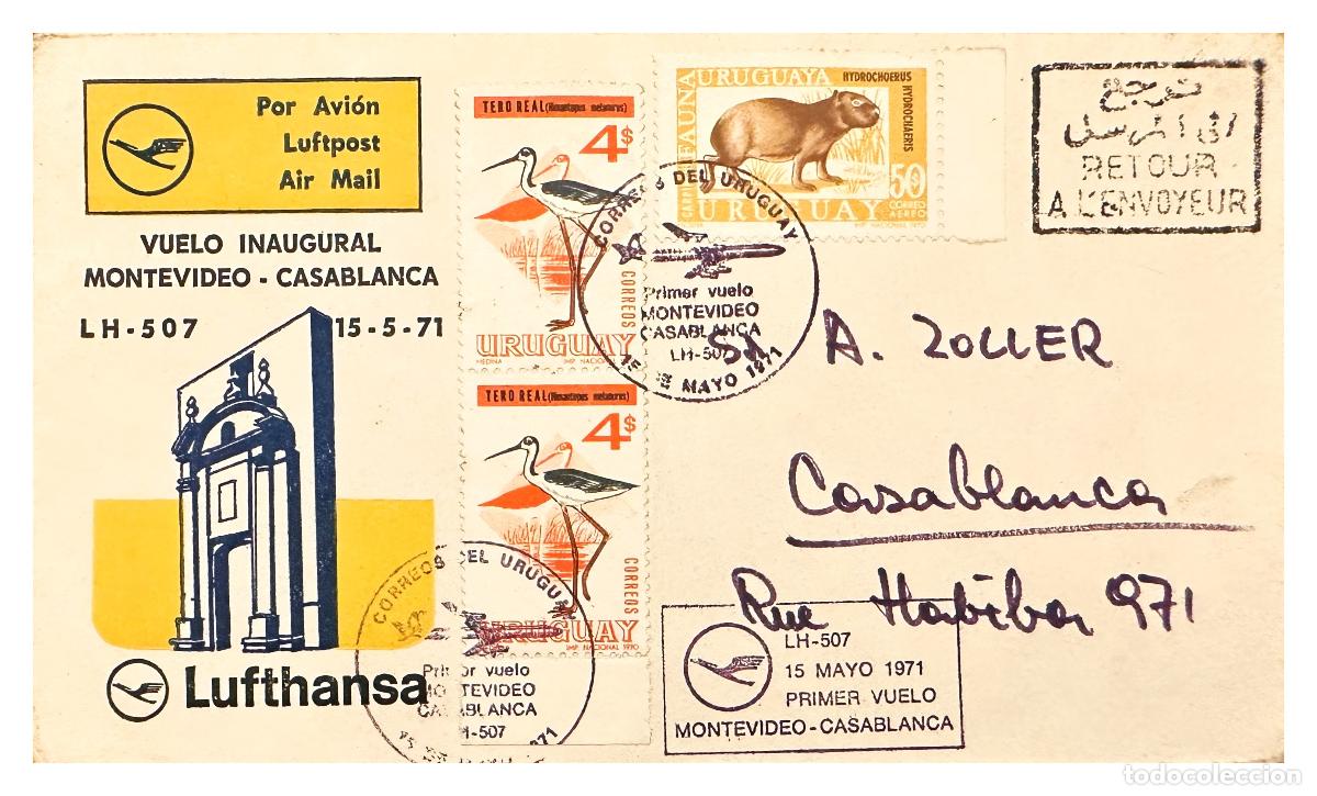 Francobolli: CMI) 1971. URUGUAY. TERO REAL BIRD REPETITION AND CAPYBARA SHIPPED TO MOROCCO XF