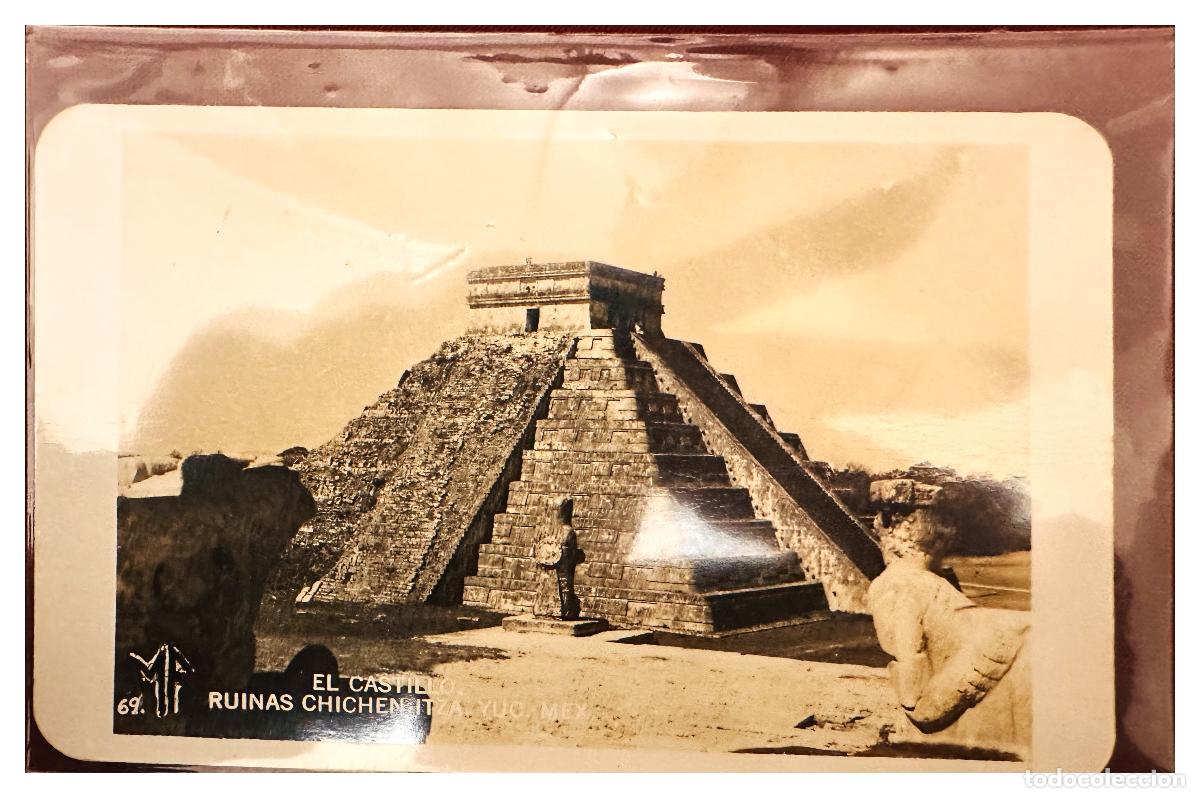 Briefmarken: CMI) 1920. MEXICO. POSTCARD. EL CASTILLO PYRAMID VIEW DOMESTIC MAIL XF