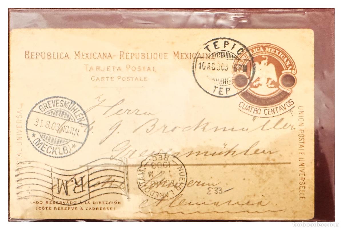Briefmarken: CMI) 1903. MEXICO. POSTCARD. PREPRINTED EAGLE EMBLEM SHIPPED TO GERMANY XF
