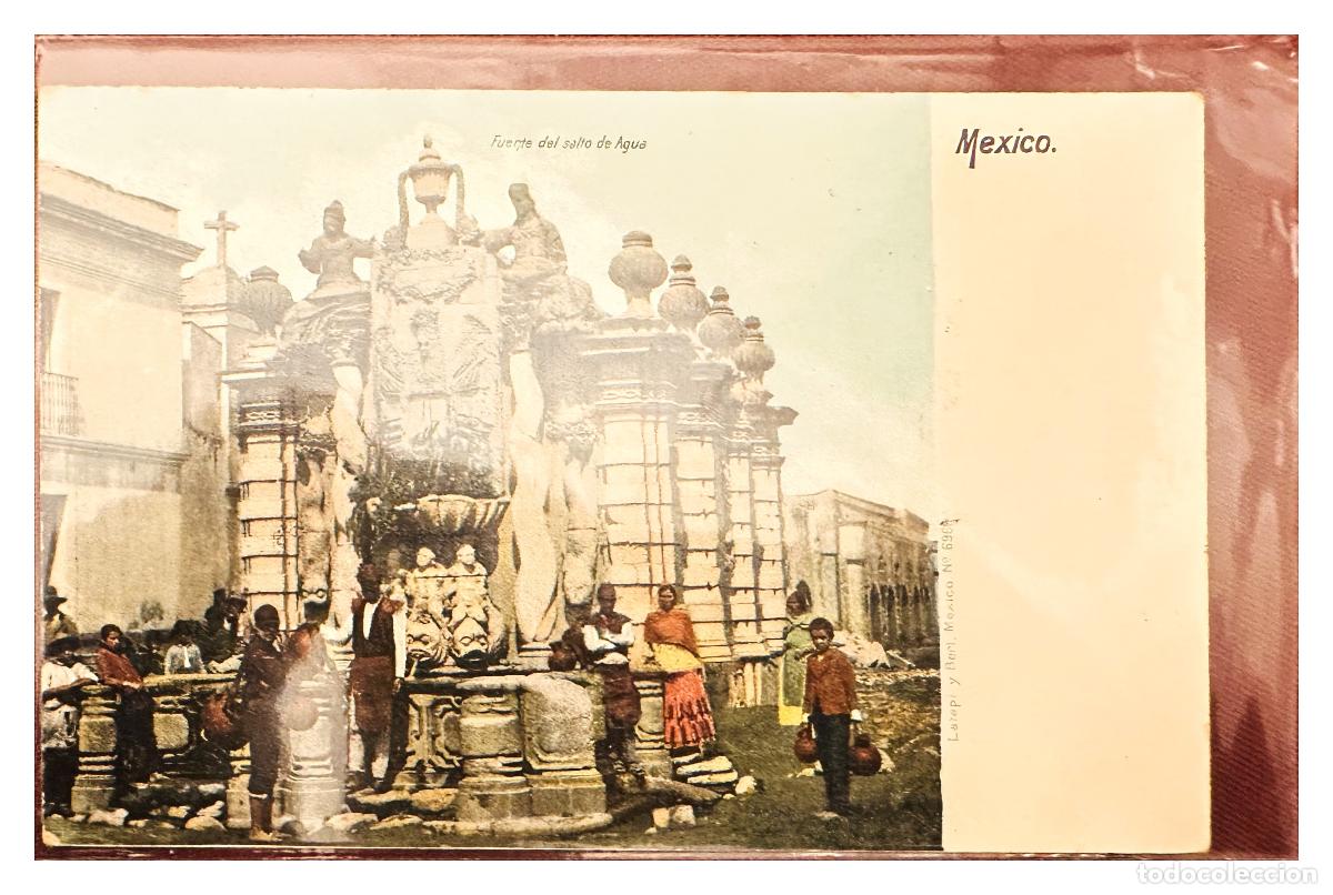 Briefmarken: CMI) 1905. MEXICO. POSTCARD. FUENTE DEL SALTO DE AGUA SCENE ILLUSTRATION XF