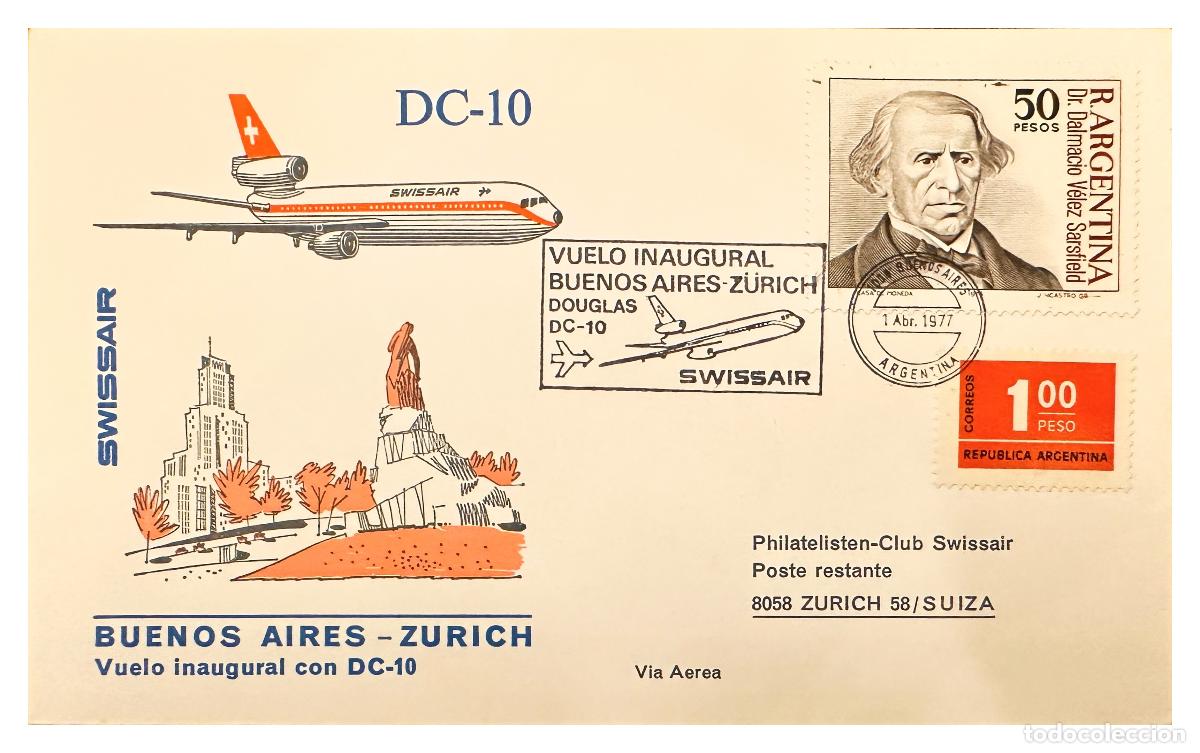 Briefmarken: CMI) 1977 ARGENTINA SINGLE PORTRAIT OF DALMACIO VELEZ SARSFIELD TO SWITZERLAND XF