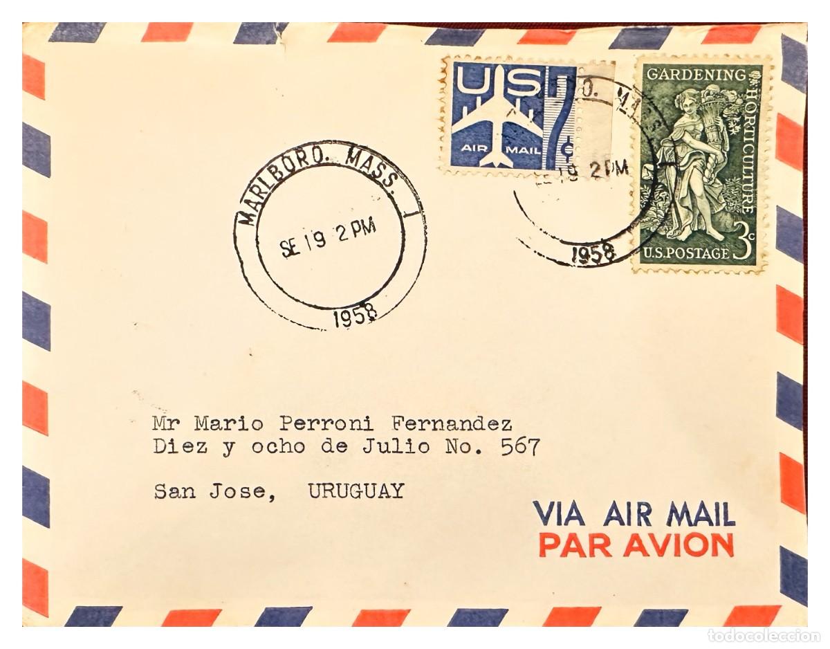Sellos: CMI) 1958. USA. HORTICULTURE ALLEGORICAL FIGURE SHIPPED TO URUGUAY XF