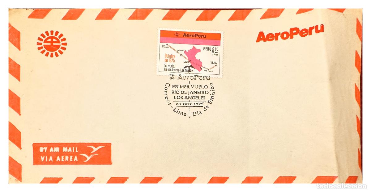 Sellos: CMI) 1975. PERU. AMERICAN CONTINENT MAP IN POSTAL ISSUE SHIPPED TO USA XF