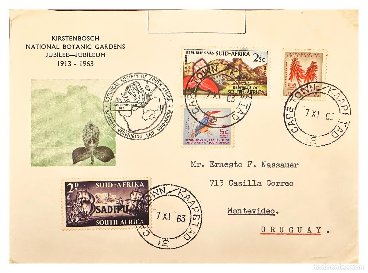 Sellos: CMI) 1963. SOUTH AFRICA. KINGFISHER BIRD FAUNA AND SAILBOATS TO URUGUAY XF