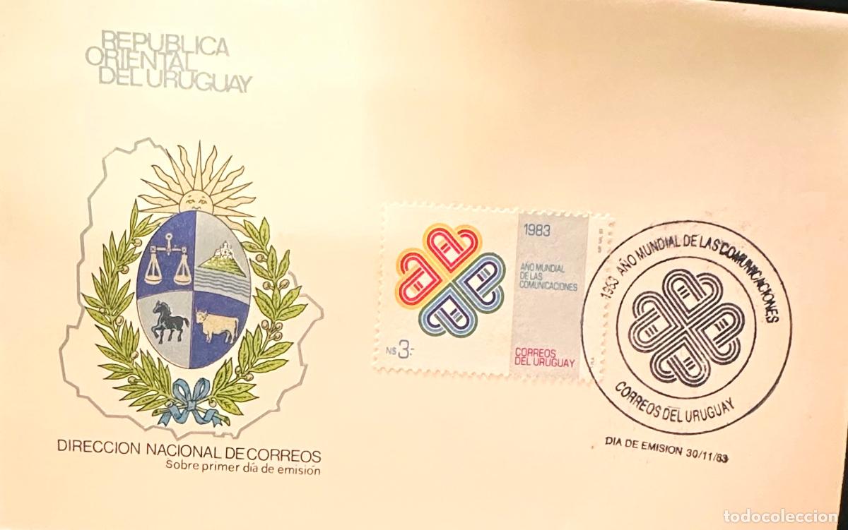 Sellos: CMI) 1983. URUGUAY. FDC. YEAR OF COMMUNICATIONS LOGOTYPE DOMESTIC MAIL. XF
