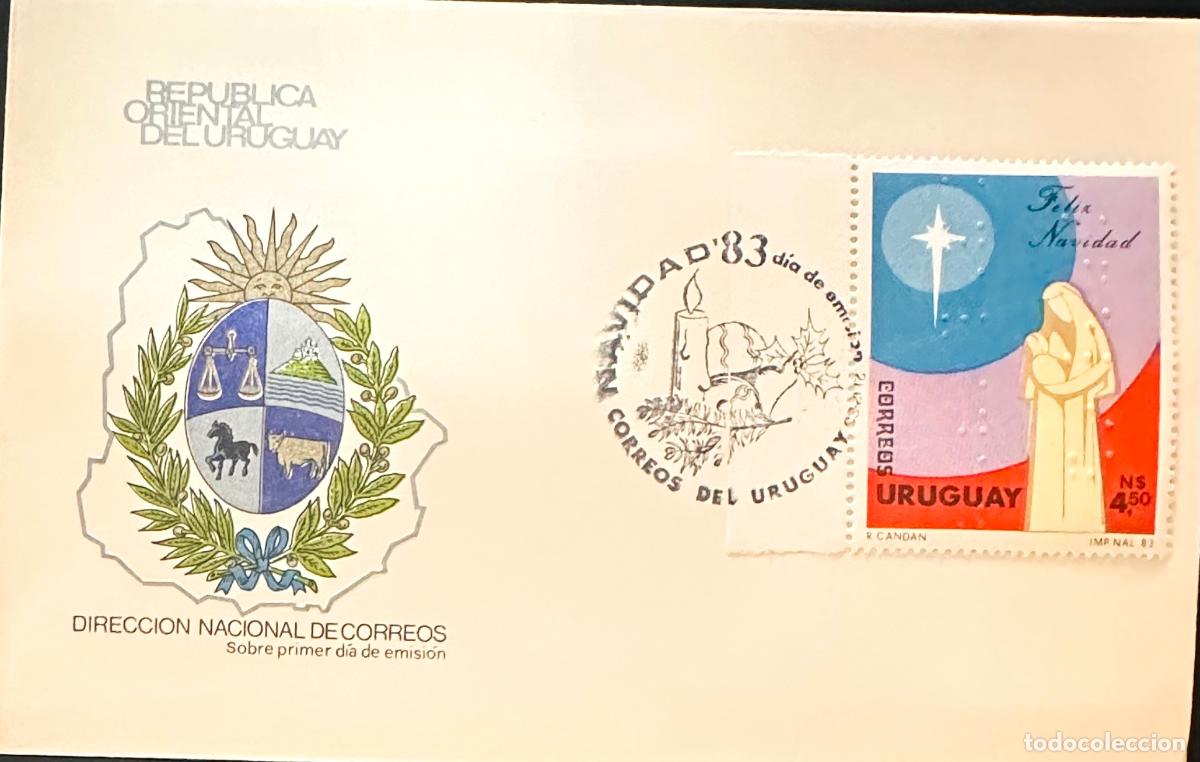 Sellos: CMI) 1983. URUGUAY. FDC. CHRISTMAS SCENE WITH VIRGIN AND CHILD DOMESTIC. XF