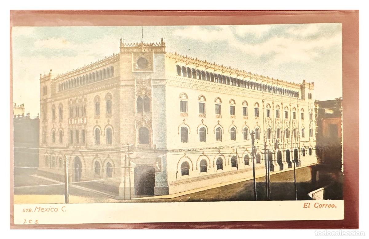 Stamps: CMI) 1907. MEXICO. POSTCARD. CASA DE CORREOS BUILDING LANDSCAPE VIEW. XF