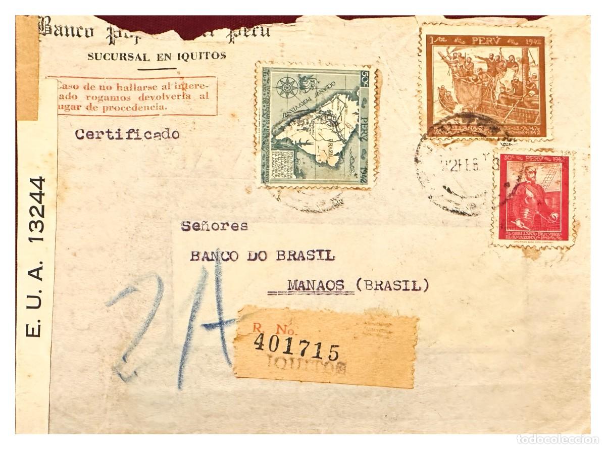 Stamps: CMI) 1942. PERU. MILITARY PORTRAIT AND REGION MAP LANDSCAPE TO BRAZIL. XF