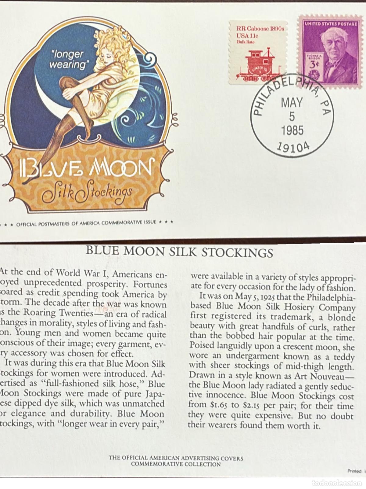 Stamps: CMI) 1985 USA EDISON PORTRAIT BLUE MOON HOSE FDC FYV XF