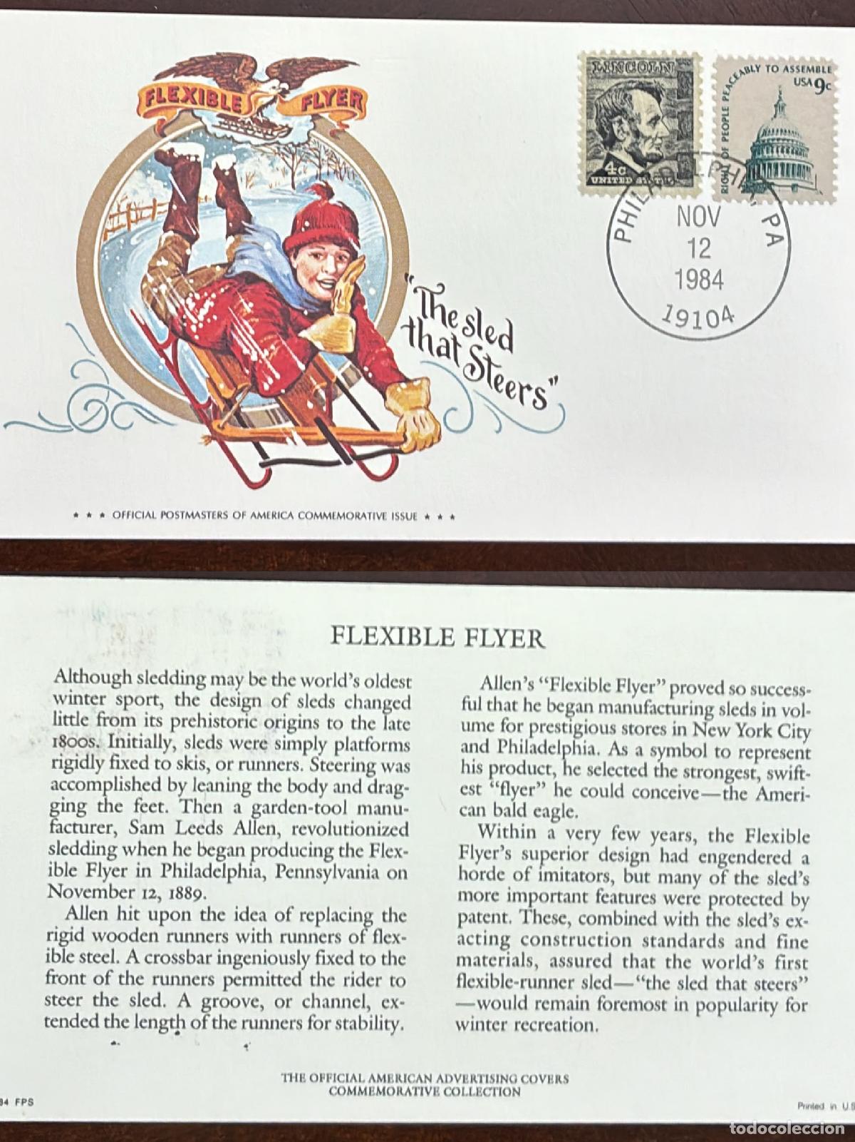 Francobolli: CMI) 1984 USA LINCOLN AND PEACEABLE ASSEMBLY FLEXIBLE FLYER FDC FYV XF