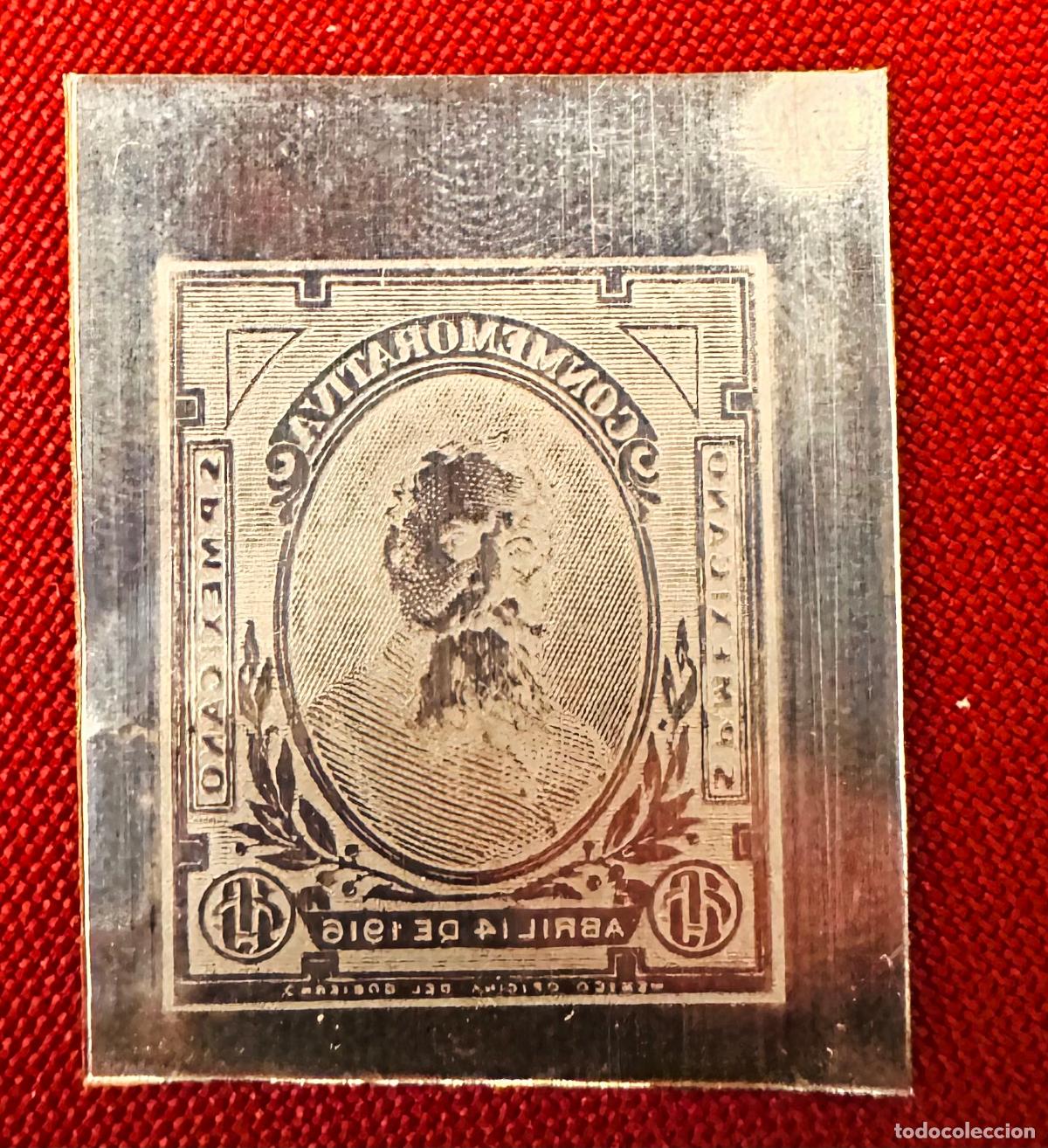 Francobolli: CMI) 1916 MEXICO PRINTING PLATE COMMEMORATIVE PORTRAIT XF
