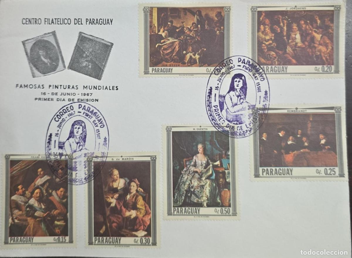 Francobolli: CMI) 1967 PARAGUAY CLASSICAL ARTWORKS WORLD PAINTINGS FDC XF