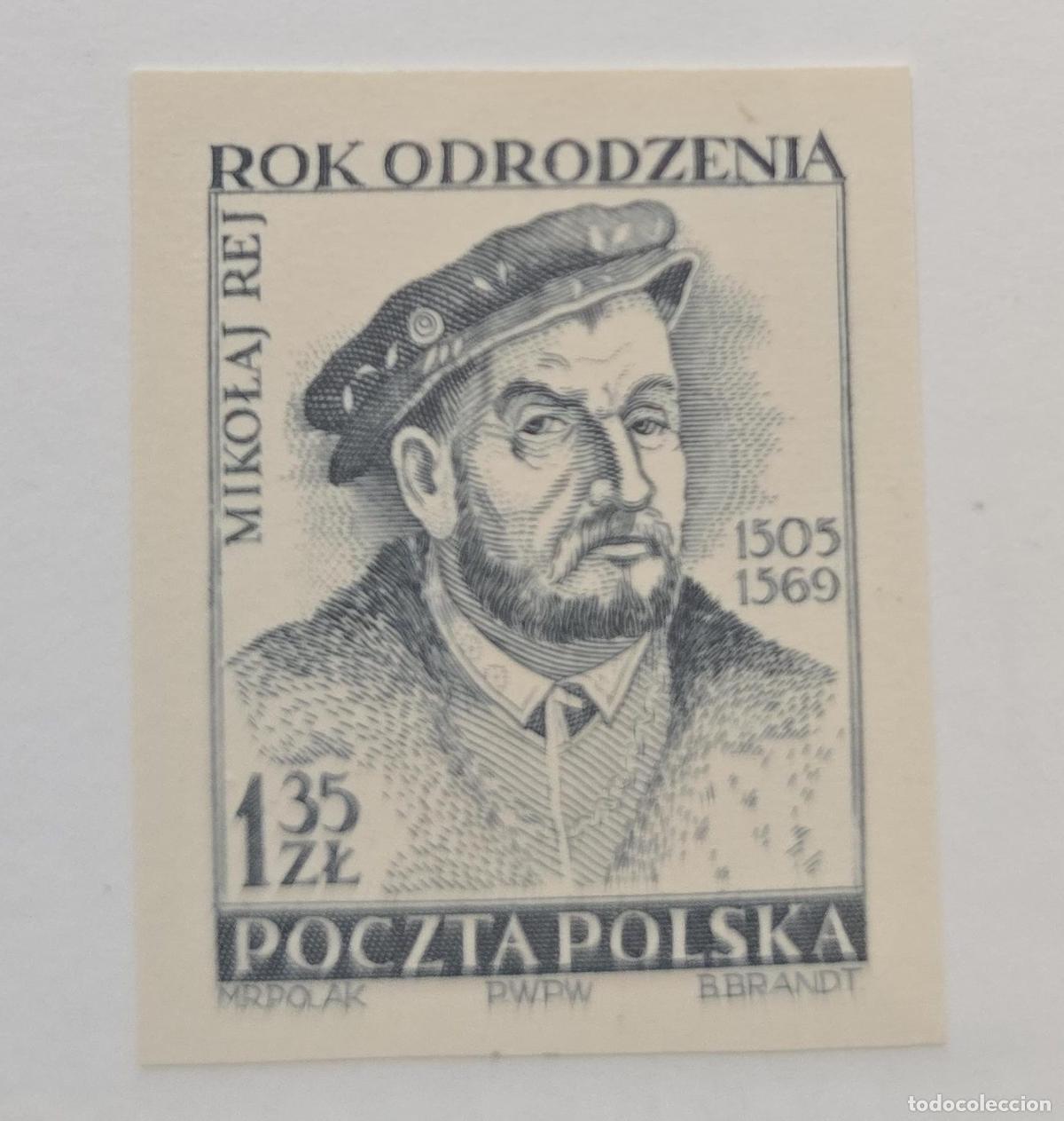 Francobolli: CMI) 1953 POLAND PORTRAIT OF MIKOLAJ REJ ROK ODRODZENIA XF