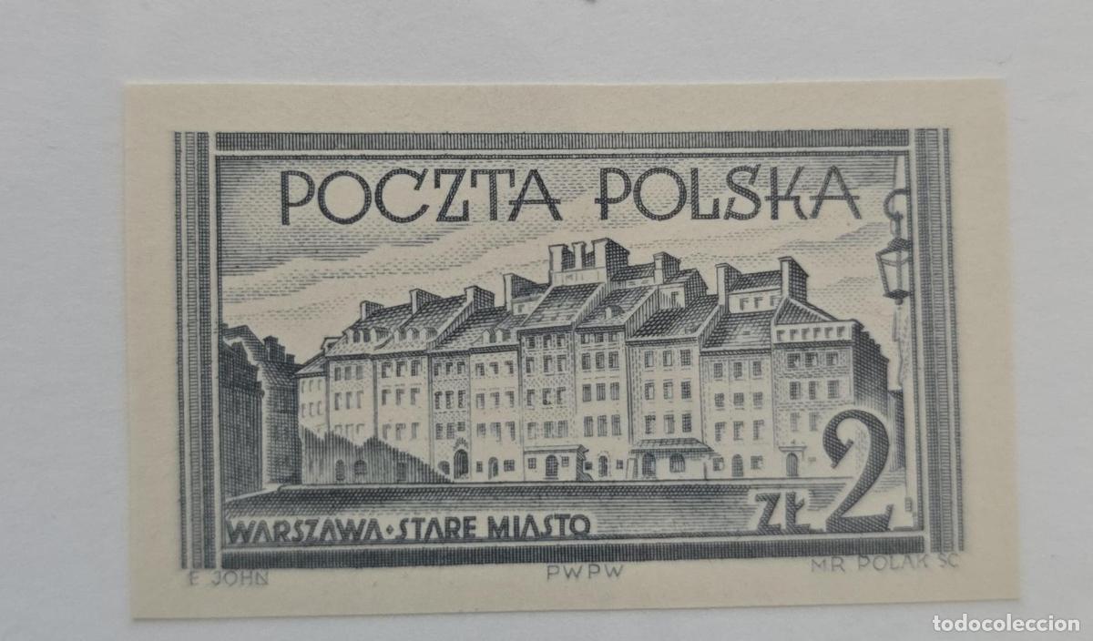 Francobolli: CMI) 1953 POLAND WARSAW OLD TOWN VIEW XF