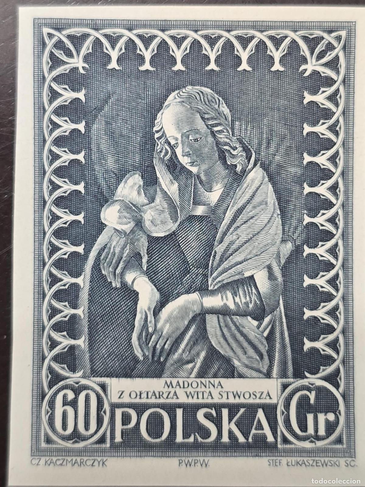 Francobolli: CMI) 1955 POLAND MADONNA SCULPTURE BY WIT STWOSZ XF