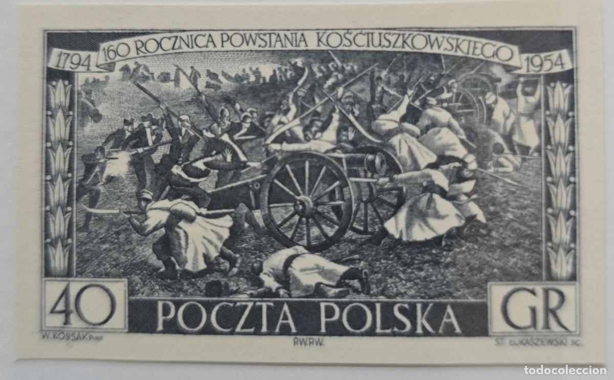 Francobolli: CMI) 1954 POLAND KOSCIUSZKO UPRISING BATTLE SCENE XF