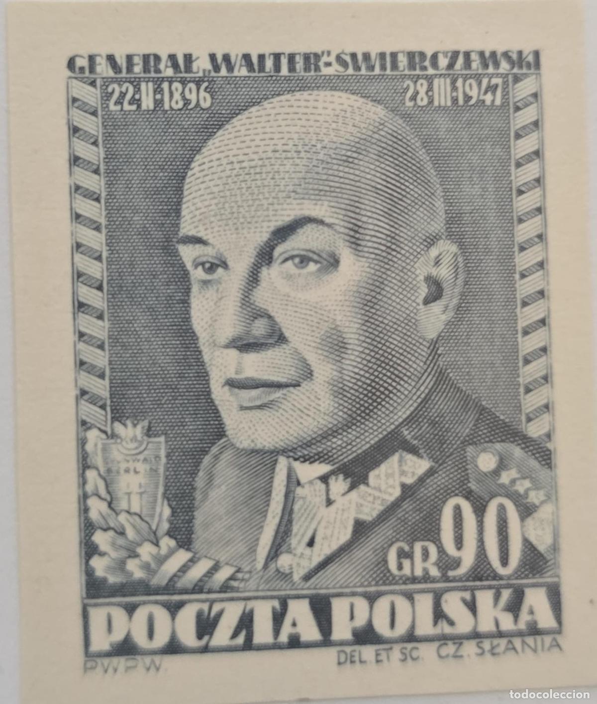 Francobolli: CMI) 1950 POLAND PORTRAIT GENERAL WALTER SWIERCZEWSKI XF