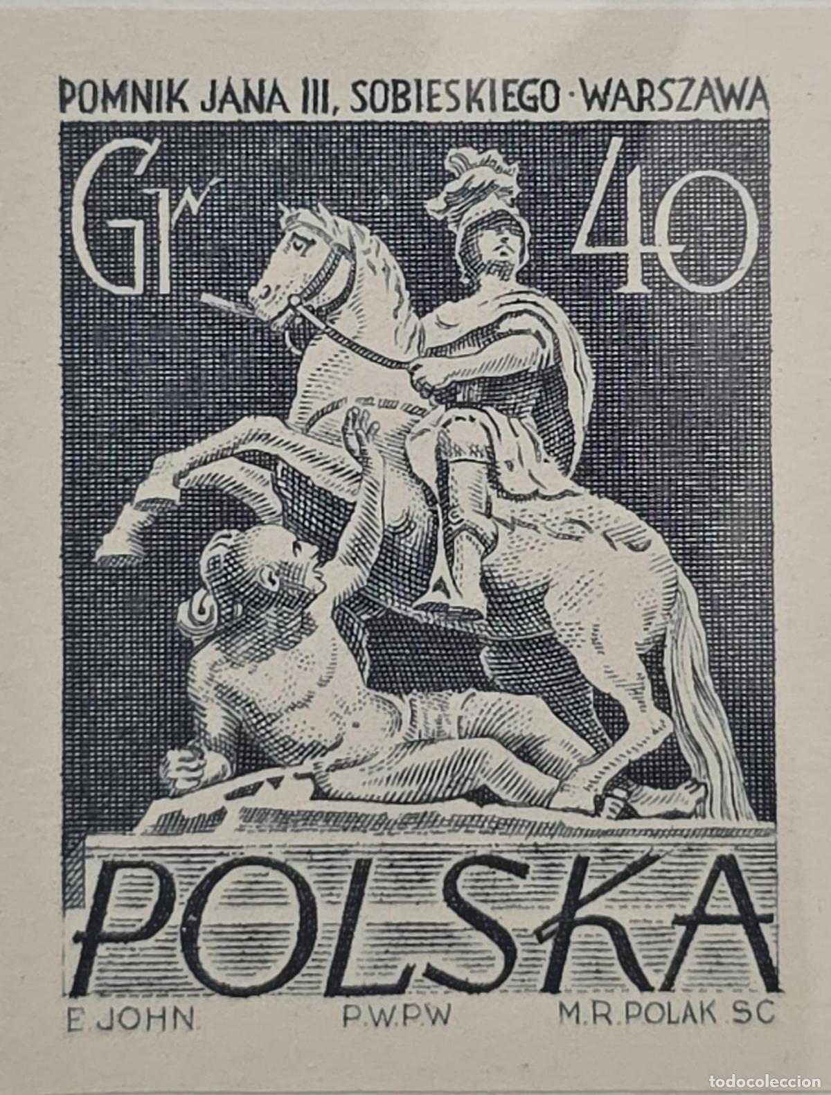 Sellos: CMI) 1953 POLAND MONUMENT TO JOHN III SOBIESKI XF
