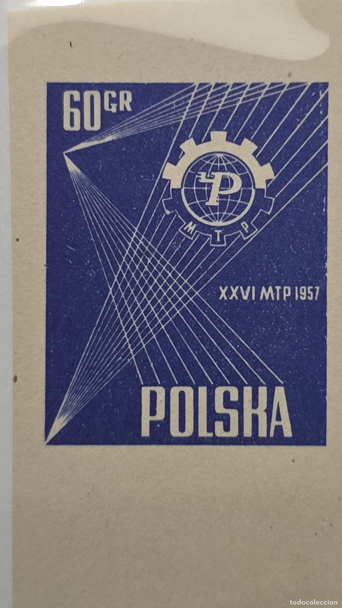 Sellos: CMI) 1957 POLAND GEAR EMBLEM XXVI MTP POZNAN XF