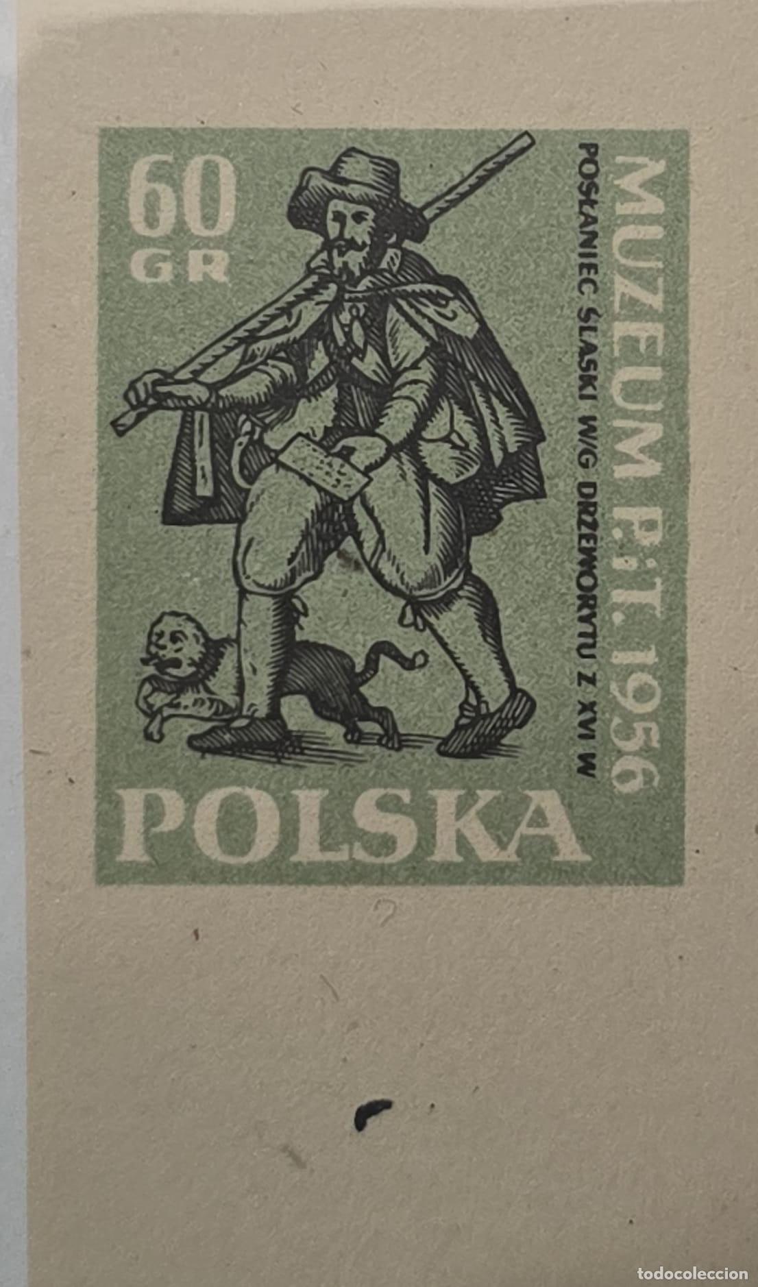 Sellos: CMI) 1956 POLAND SIXTEENTH CENTURY SILESIAN POSTMAN ENGRAVING XF