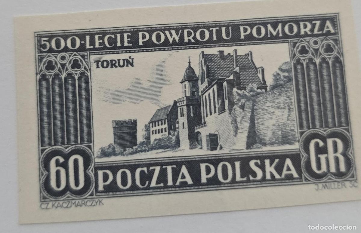 Sellos: CMI) 1954 POLAND TORUN CASTLE VIEW 500-LECIE POWROTU POMORZA XF