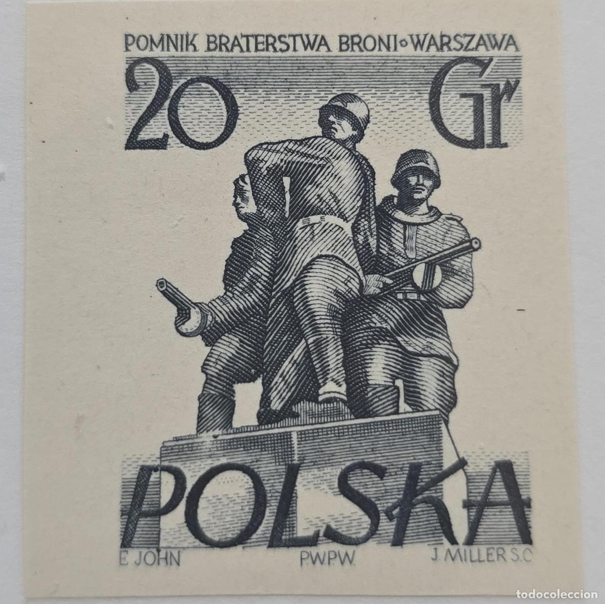 Sellos: CMI) 1953 POLAND BROTHERHOOD IN ARMS MONUMENT IN WARSAW XF