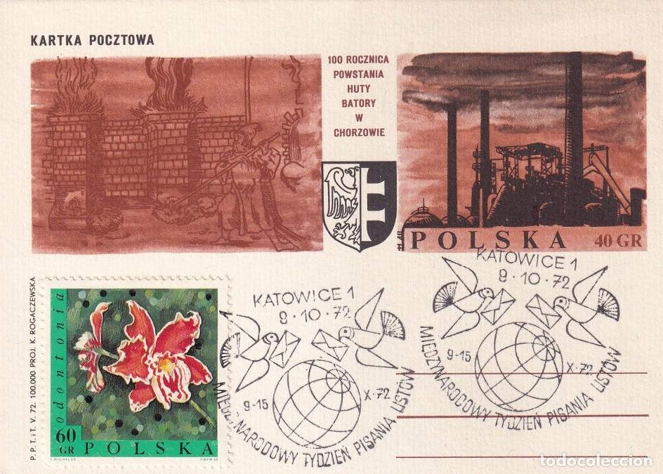 Sellos: Entero postal Polonia 1972 - Semana Internacional de la Escritura de Cartas de Katowice