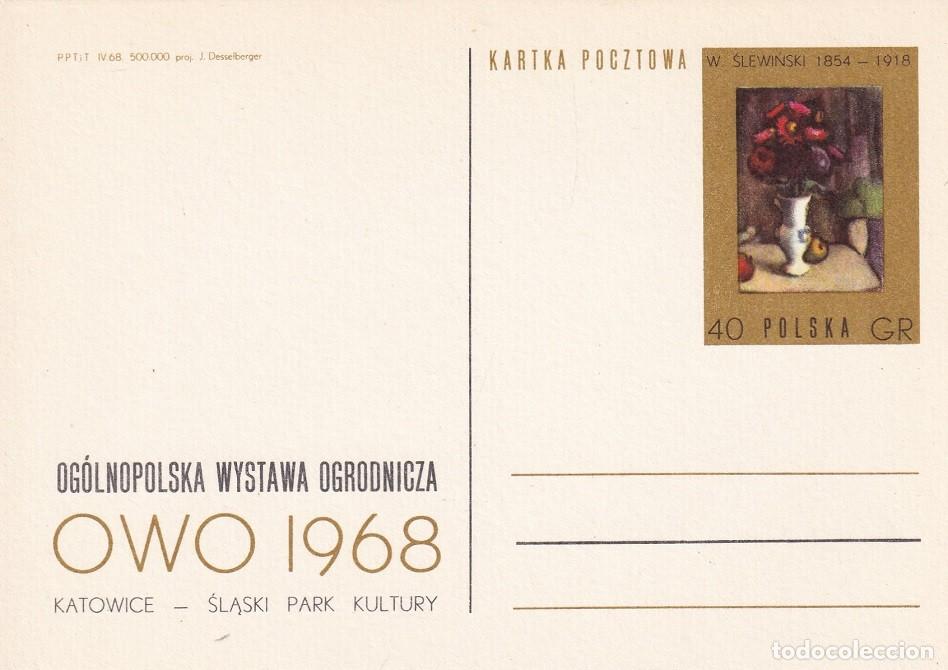 Sellos: Entero postal Polonia 1968 - Exposici&oacute;n Hort&iacute;cola Provincial OWO - W. Slewinski 1854-1918
