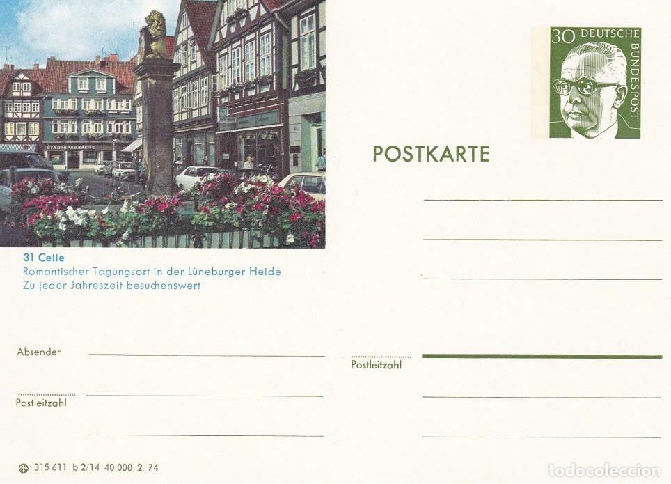 Sellos: Entero postal Alemania - 31 Celle Rom&aacute;ntico lugar de encuentros en el Brezal de Luneburgo. Merece ..