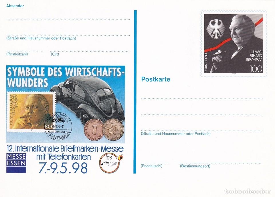 Sellos: Alemania 1997 / I Centenario del nacimiento del pol&iacute;tico Ludwig Erhard 1.897 - 1.977 - Symbole de...