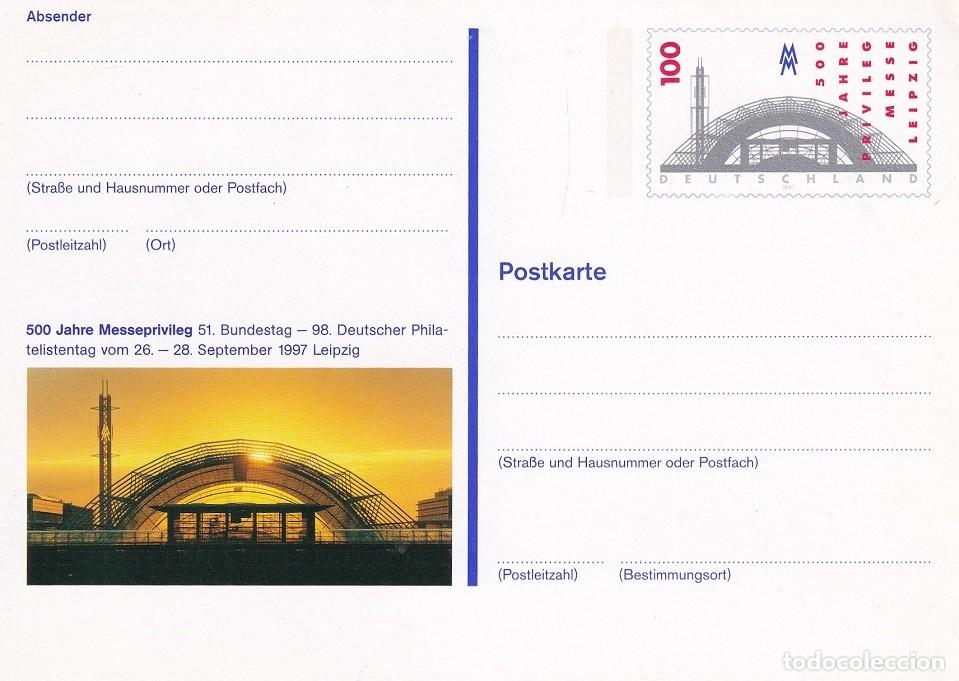 Sellos: Entero postal Alemania 1997 / V Centenario del privilegio foral de Leipzig - 500 Jahre Messeprivileg