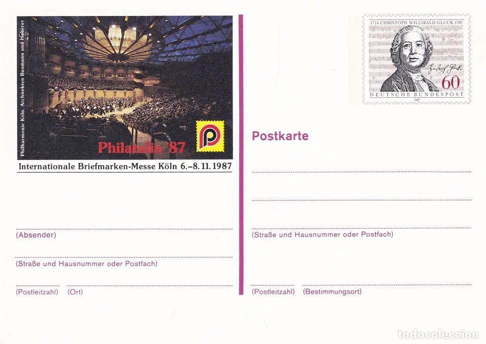 Sellos: Entero Alemania 1987 - Philatelia 87 / II Centenario muerte del compositor Christoph Willibald Gluck