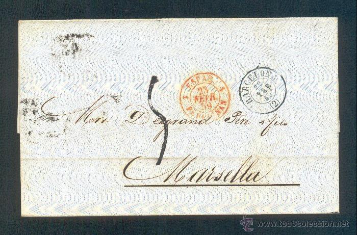 Sellos: 1859.- BARCELONA A PERPIGNA - Foto 1