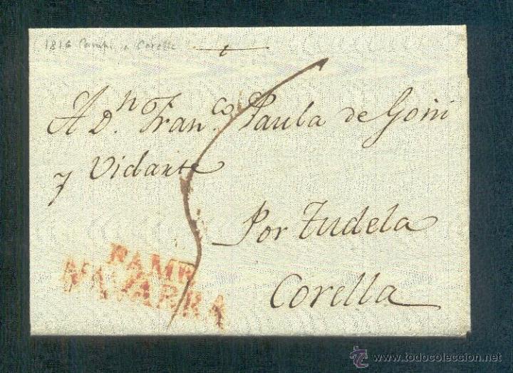 Sellos: 1816.- PAMPLONA A CORELLA - Foto 1