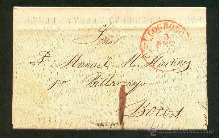 Sellos: 1846.- LOGRO&Ntilde;O A BOCOS - Foto 1