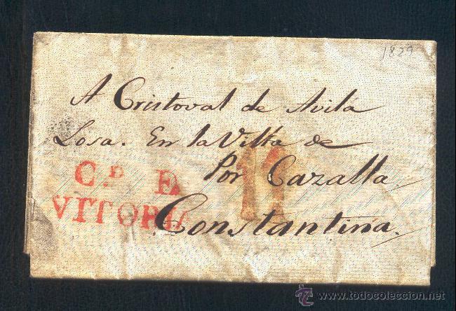 Sellos: 1829.- BAYONA A CONSTANTINA - Foto 1