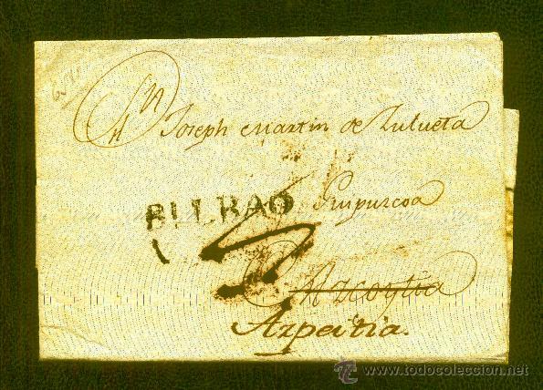 Sellos: 1802.- BILBAO A AZPEITIA - Foto 1