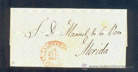 Sellos: 1850.- ALMENDRALEJO M&Eacute;RIDA - Foto 1