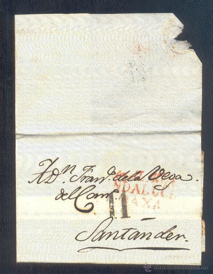 Sellos: 1831.- M&Aacute;LAGA A SANTANDER - Foto 1