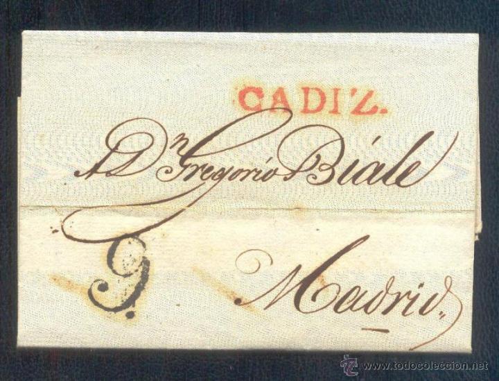 Sellos: 1818.- C&Aacute;DIZ A MADRID - Foto 1
