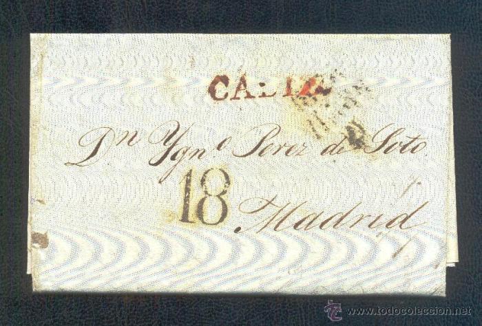Sellos: 1828.- C&Aacute;DIZ A MADRID - Foto 1