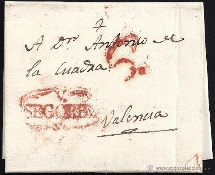 Sellos: 1824 Segorbe a Valencia - Foto 1
