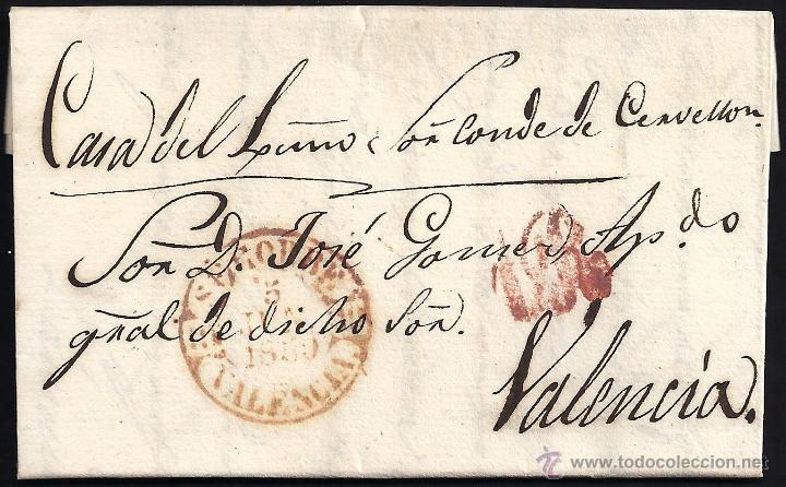 Sellos: 1850 Soneja a Valencia - Foto 1