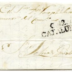 Sellos: HISTORIA POSTAL. CARTA DE ROSAS A SANT FELIU DE GUÍXOLS, 1819